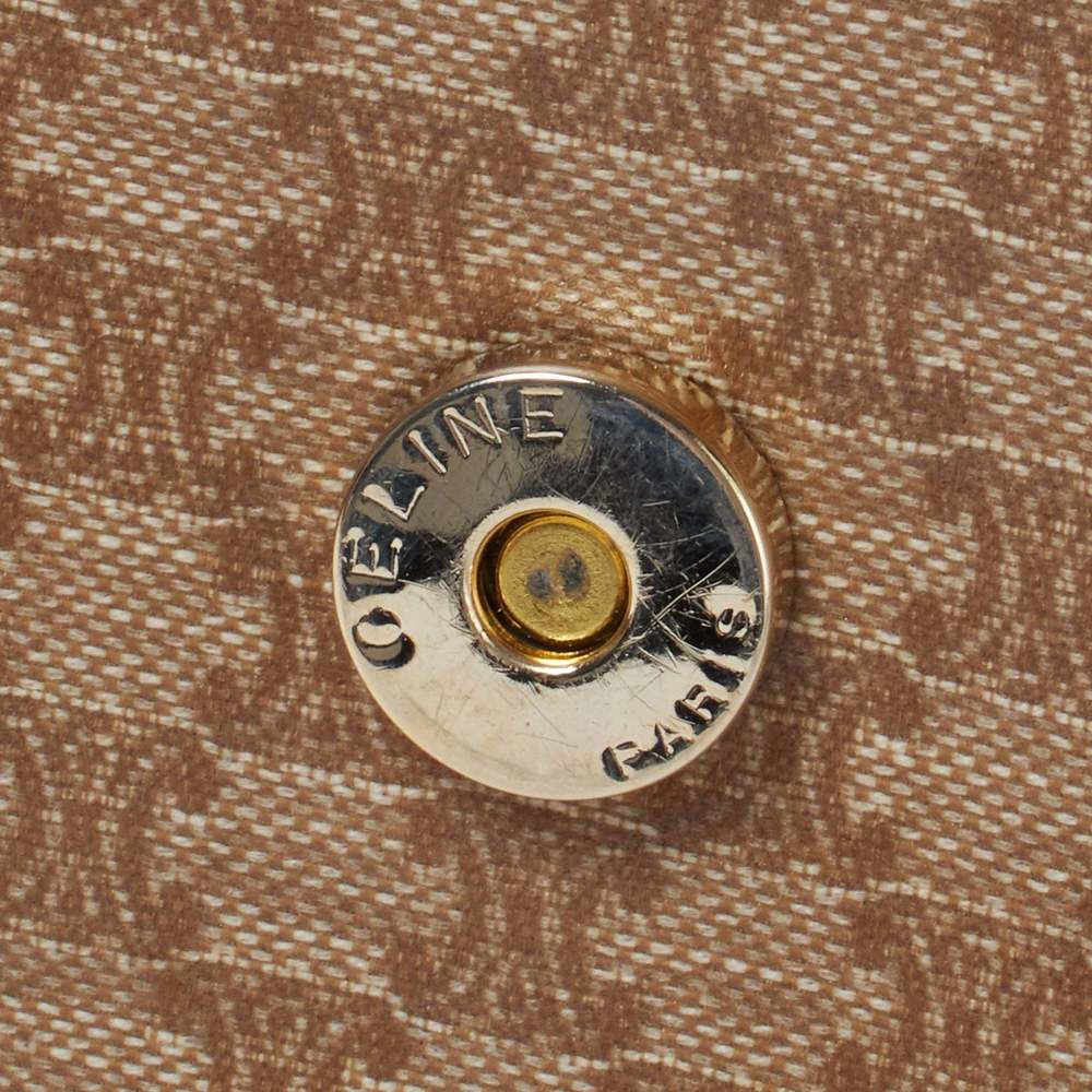 Celine Beige Macadam Leather Triomphe Shoulder Bag - image 8